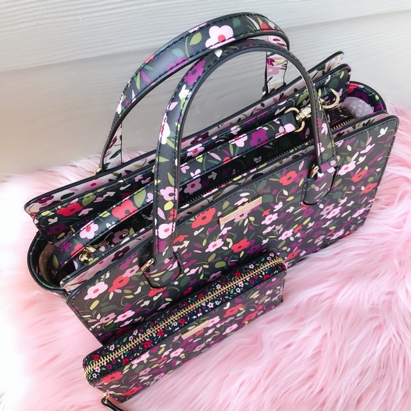 Kate Spade Laurel Way Boho Floral Reese Purse Bag - Picture 6 of 8
